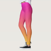 Roze Oranje gele Ombre Leggings (Links)