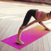 Roze Oranje gele ombre Yogamat