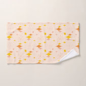 Roze, Oranje, gele Starburst Mid Century Patroon Bad Handdoek (Handdoek)