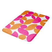 Roze Oranje Geometrisch Mid Century Patroon Badmat (Gekanteld)