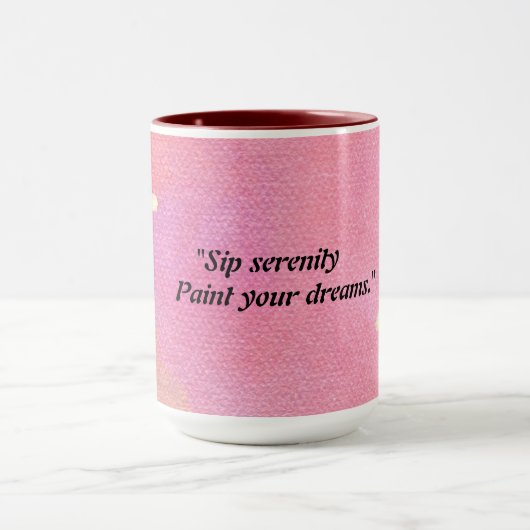 Roze/Oranje gestileerde Abstracte Mok (Midden)