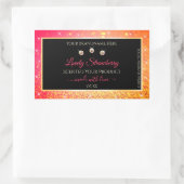 Roze Oranje glitter zwarte etiketten op juwelen (Tas)