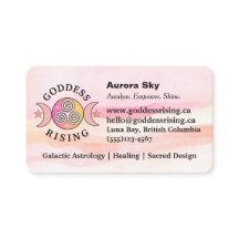 Roze-Oranje Godin Rising Visitekaartje