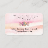 Roze-Oranje Godin Rising Visitekaartje (Achterkant)