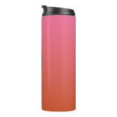 Roze Oranje gradiënt aangepaste monogram tumbler Thermosbeker (Geroteerd rechts)