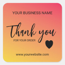 Roze Oranje Gradiënt Zakelijke Dank Je 
