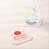 Roze Oranje Groovy Laatste disco vrijgezellenfeest Kartonnen Onderzetters (Insitu)