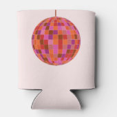 Roze Oranje Groovy Last disco Bachelorette Blikjeskoeler (Achterkant)