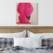 Roze Oranje jas van Turban 2014 Canvas Afdruk (Insitu (Slaapkamer))