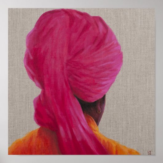 Roze Oranje jas van Turban 2014 Poster (Voorkant)