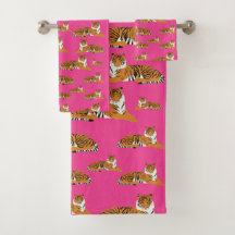 Roze Oranje Jungle Tijger Dier Stijlvol