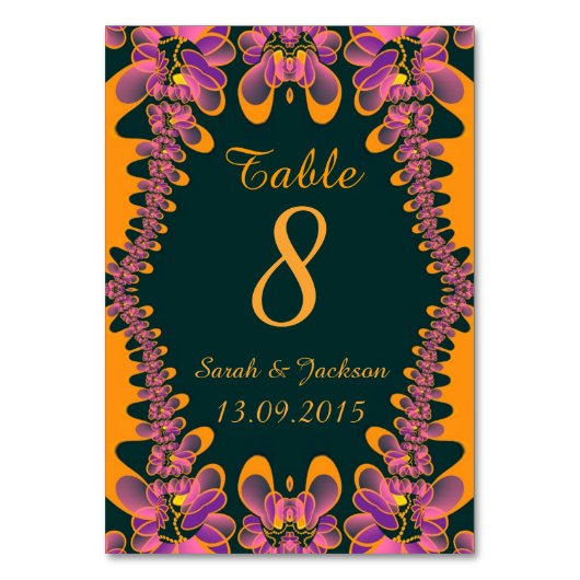 Roze Oranje Kaart voor tropische weddenschappen (Voorkant)