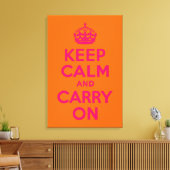 Roze Oranje kalm houden en doorgaan Canvas Afdruk (Insitu (Woonkamer))