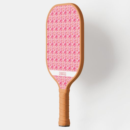 Roze Oranje kreeft onder het Zee Pickleball Paddle (Links)
