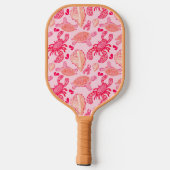 Roze Oranje kreeft onder het Zee Pickleball Paddle (Achterkant)