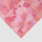 Roze Oranje Kubisme Abstract Patroon Tissuepapier (Detail)