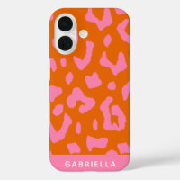 Roze Oranje lak printpatroon op maat