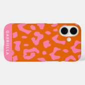 Roze Oranje lak printpatroon op maat Case-Mate iPhone Case (Achterkant (horizontaal))