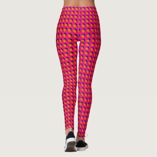 Roze Oranje Leggings (Achterkant)