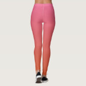 Roze - Oranje leggings van de Gradiënt (Achterkant)