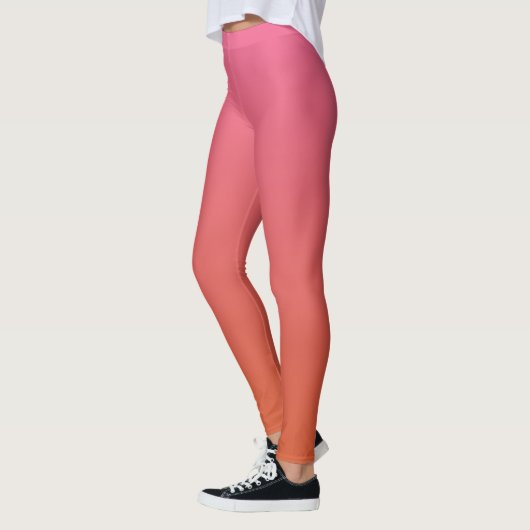 Roze - Oranje leggings van de Gradiënt (Links)