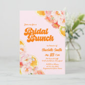 Roze & Oranje Levendige Bloemen Vrijgezellenfeest Kaart (Staand voorkant)