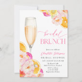 Roze & Oranje Levendige Bloemen Vrijgezellenfeest Kaart (Voorkant)