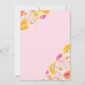 Roze & Oranje Levendige Bloemen Vrijgezellenfeest Kaart (Achterkant)