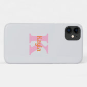 Roze Oranje Lichtgrijs Grijs Aangepaste Kleur Cool Case-Mate iPhone Case (Achterkant (horizontaal))