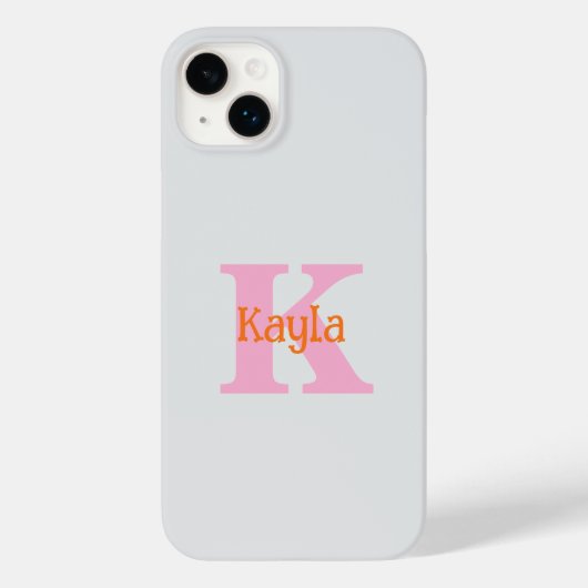 Roze Oranje Lichtgrijs Grijs Aangepaste Kleur Cool Case-Mate iPhone Case (Achterkant)