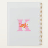 Roze Oranje Lichtgrijs Grijs Bruiloft Bridal Showe Planner (Achterkant)