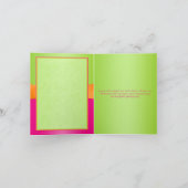 Roze, oranje, limoen bloemkaart bedankbrief bedankkaart (Binnen)