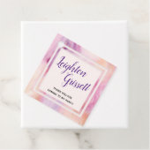 Roze Oranje marmergrens Bedankjes Labels (In situ)