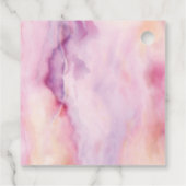 Roze Oranje marmergrens Bedankjes Labels (Achterkant)