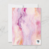 Roze Oranje marmergrens Notitiekaartje (Achterkant)