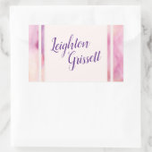 Roze Oranje marmergrens Rechthoekige Sticker (Tas)