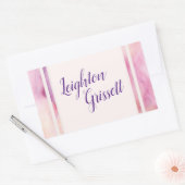 Roze Oranje marmergrens Rechthoekige Sticker (Envelop)