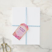 Roze & Oranje Marokkaans Modern Custom Favor Cadeaulabel (Met Touw)