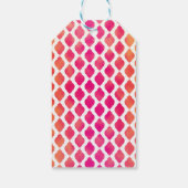 Roze & Oranje Marokkaanse moderne aangepaste gunst Cadeaulabel (Achterkant)