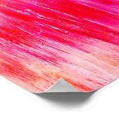 Roze Oranje meisje Kunst Modern Trendy Neon Poster (Hoek)