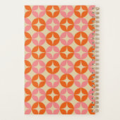 Roze Oranje Mid Mod Geometrisch Gepersonaliseerd O Planner (Achterkant)
