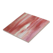 Roze Oranje Mist-Hand-schilderde Wabi Sabi Art Tegeltje (Zijkant)