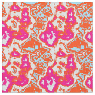 Roze Oranje Mix Abstract Marble Modern Patroon Stof