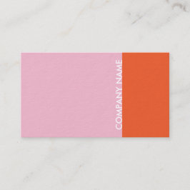 Roze Oranje Modern Visitekaartje