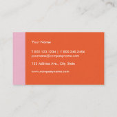 Roze Oranje Modern Visitekaartje (Achterkant)