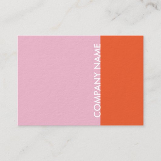 Roze Oranje Modern Visitekaartje (Voorkant)