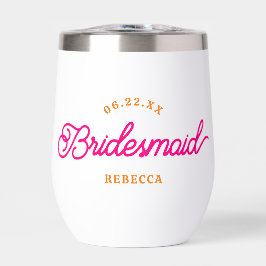 Roze Oranje Moderne Aangepaste Minimalistische Bru