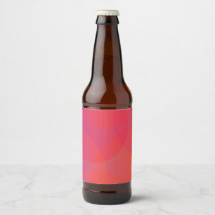 Roze, oranje, moderne, eenvoudige, coole, trendmat bier etiket