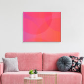 Roze, oranje, moderne, eenvoudige, coole, trendmat canvas afdruk (Insitu (Woonkamer))