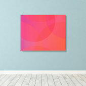 Roze, oranje, moderne, eenvoudige, coole, trendmat canvas afdruk (Insitu (Houten vloer))